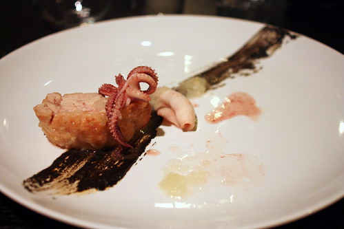 sweetbread squid black sesame Asian pear 