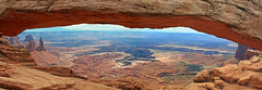 Stitched view of Canyonlands National Park und...