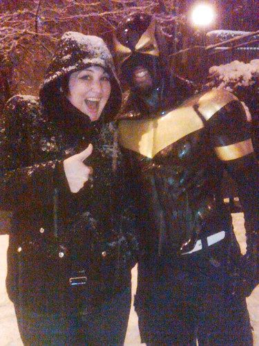  and down our hill when Seattle's own Superhero Phoenix Jones showed up