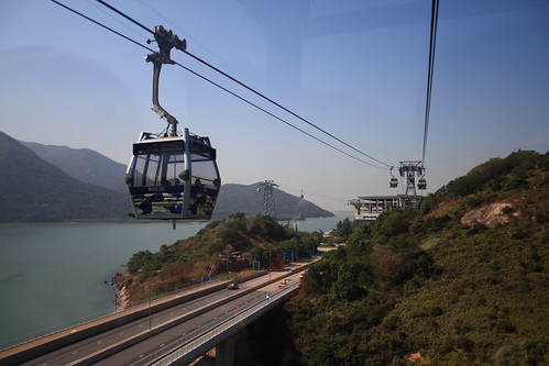 On Hong Kong cable car