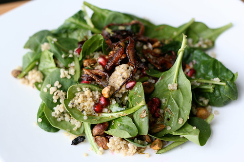 Coconut Quinoa and Spinach Salad