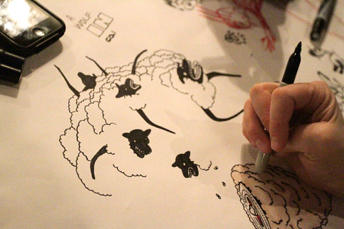 Food Chain Gang. Draw By Night #14 - Food Chain Gang. Our 14th drawing party held @ VFS cafe