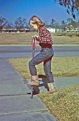1966. Donna on Pogo Stick, Houston, Texas