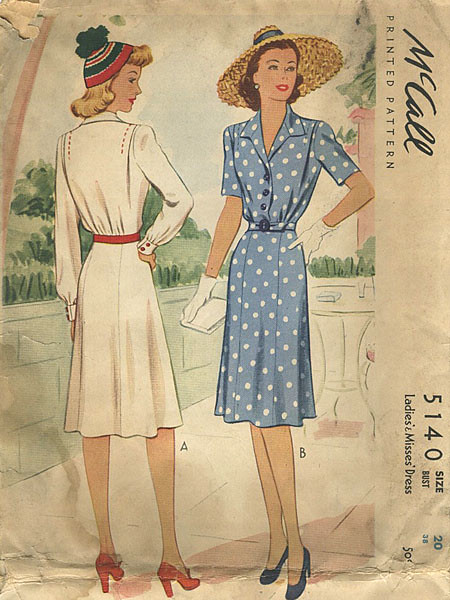 1940s Vintage Sewing Pattern