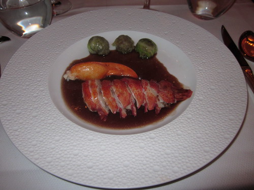 Le Bernardin - New York - December 2010 - Baked Lobster, Mole Puree, Stuffed Baby Cabbage and Bacon Bordelaise