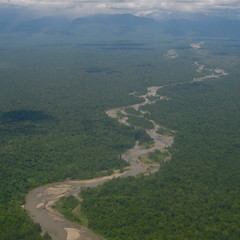 Over Timika, West Papua