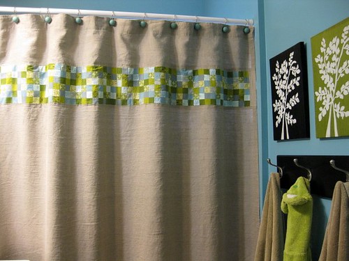 Tiny Patchwork Shower Curtain