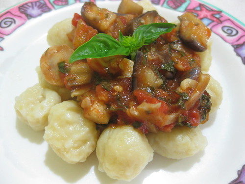 #02: Potato Gnocchi with Eggplant & Mushroom Sauce