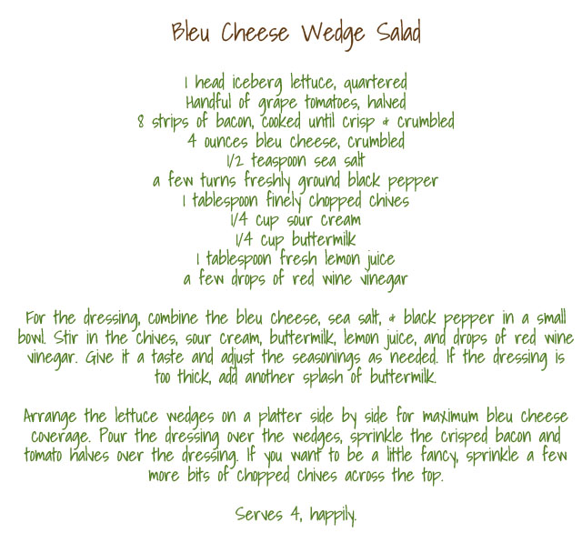 wedge salad recipe.