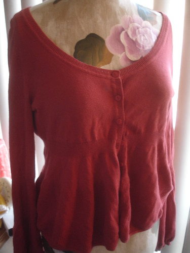 Anthropologie red sweater