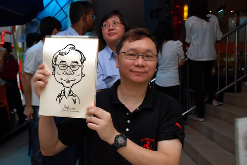 Caricature live sketching for BAT White Christmas Party 2010 - 9