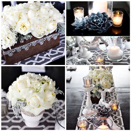 Winter Reception Inspiration This glamourous winter tablescape could be 