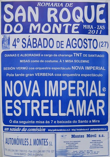 Zas 2011 - Mira Romaría de San Roque do Monte - cartel
