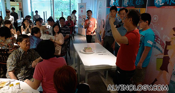 Surprise birthday cake for three participants, courtesy of Lao Beijing restaurant
