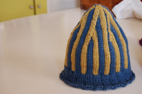 yellow and blue hat