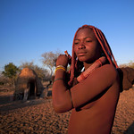 Himba girl in Karihona village , Ruacana Namibia