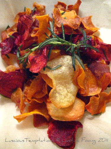 Root Vegetable Crisps with Rosemary and Sea Salt