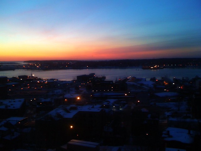 Sunrise over the harbor