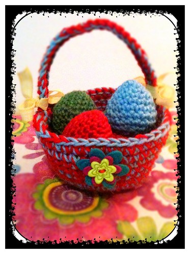 crochet easter basket