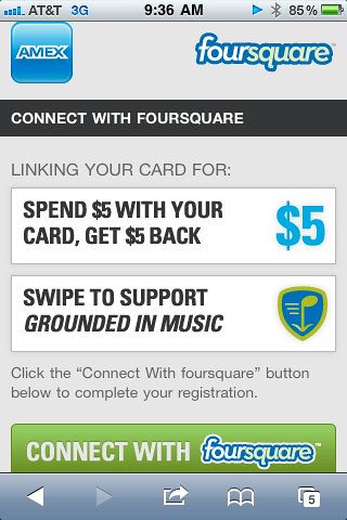 foursquare American Express SXSW Deal