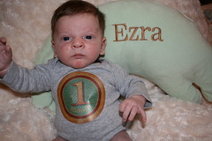 Ezra, one month old
