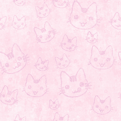 Fondo rosa con gatitos dibujados