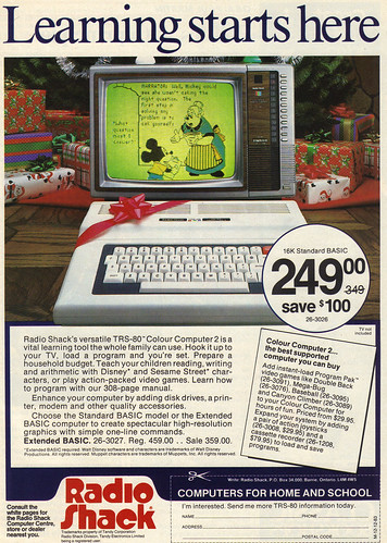Vintage Ad #1,426: Learning Starts with a Tandy Computer