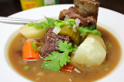 caldo de costillas (Colombian beef short rib soup)
