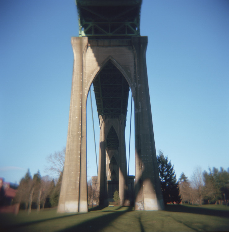 Cathedral Park with a loaded Holga