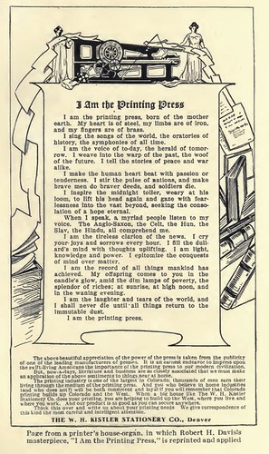 I am the printing press by Exile Bibliophile