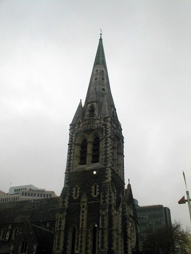 Christchurch cathedral spire in 2003