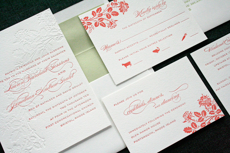 Parrott Design Studio wedding invitation suite