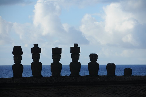 moai at anakena, outline