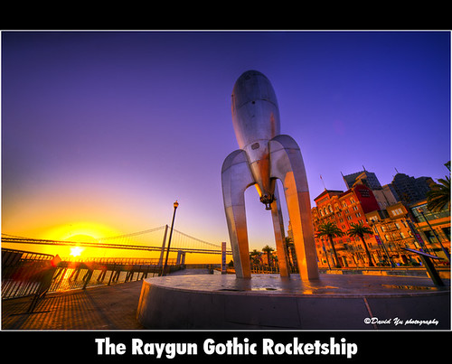The Raygun Gothic Rocketship by davidyuweb