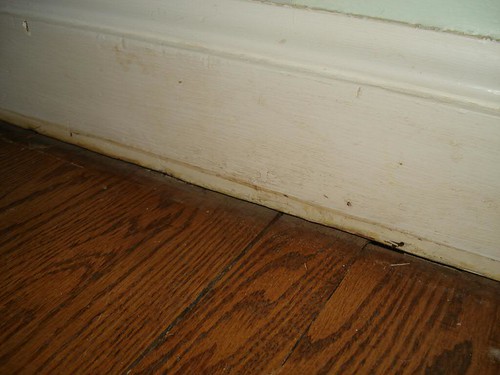 dirty baseboards need painting