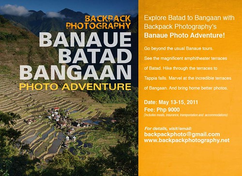 Backpack Photography Banaue Photo Adventure