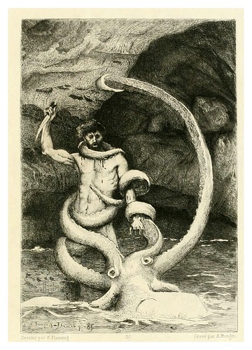 022-Los trabajadores del mar-Illustration des oeuvres complètes de Victor Hugo (Volume 2) 1885 - Flameng, François