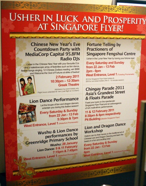 CNY Activities at the Singapore Flyer