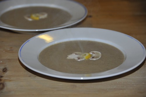 Mushroom soup plate