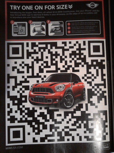 magazine ads with qr codes. Cooper Mini QR Code Magazine