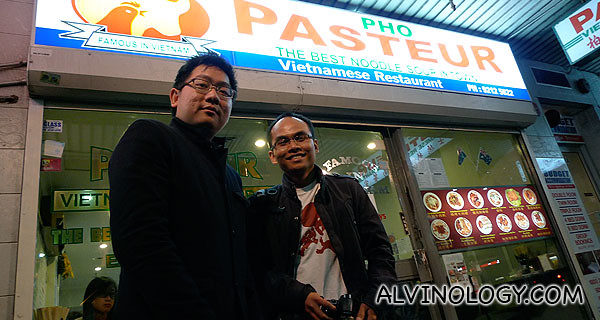 Me and my Laotian friend, Xai, outside a Vietnamese restaurant in Chinatown