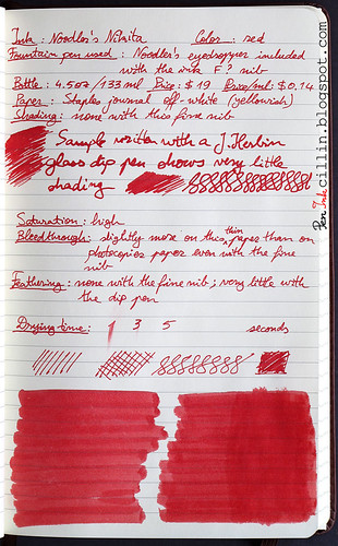 Noodler's Nikita ink on Staples journal