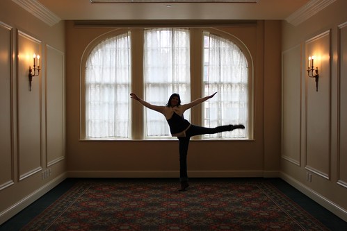 swan pose! inside the Davenport Hotel 3-5-11