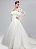 Ornate lace sleeves and a jacket for luxurious wedding dress.
