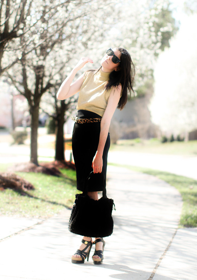 Calvin Klein, Fashion, Pencil Skirt, Balenciaga Sandals