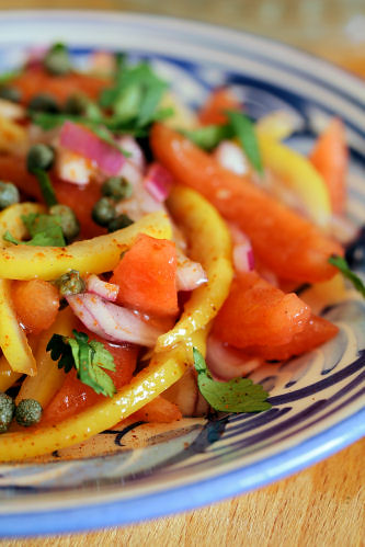 Moroccan preserved lemon & tomato salad with capers 1456 R