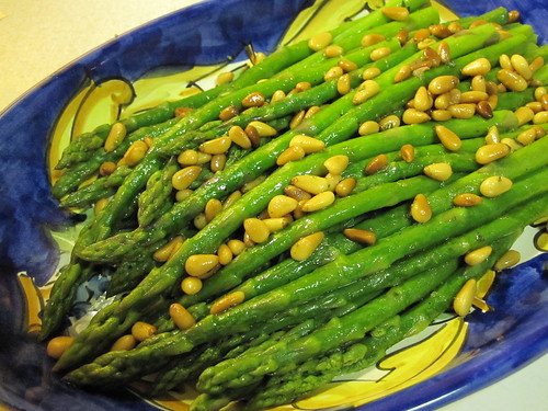 Asparagus w/ Pine Nuts & Rosemary