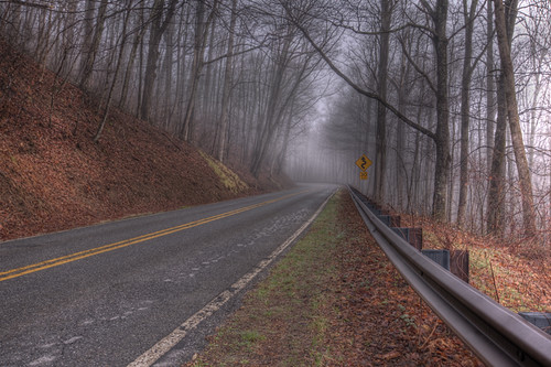 Road to the closed Parkway by saddleguy