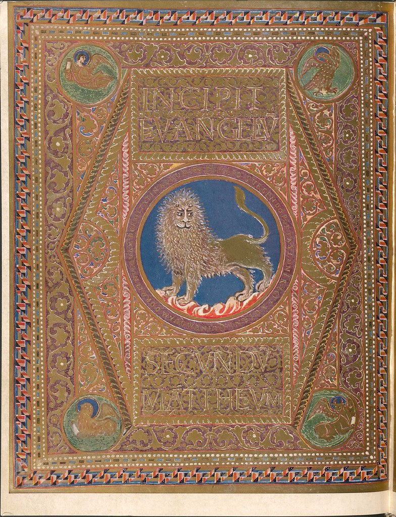 Evangeliar (Codex Aureus) - golden lion