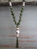 Jade and Thai silver necklace - Hand knotted